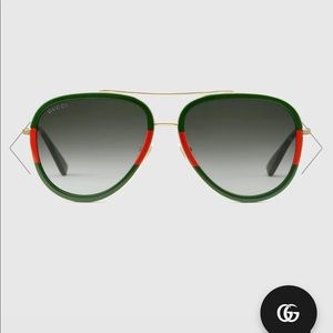 Gucci Red and Green Unisex Aviators
